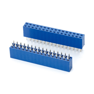 2.54mm180度双排排母蓝色
